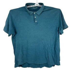 St. John's Bay Performance Polo Shirt Teal Blue Mens Size XL Short Sleeve